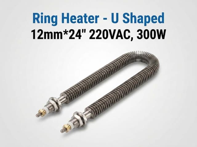 12mm × 24 Inch U Shaped Ring Heater 220VAC 3000W – Industrial Electric Heating Element