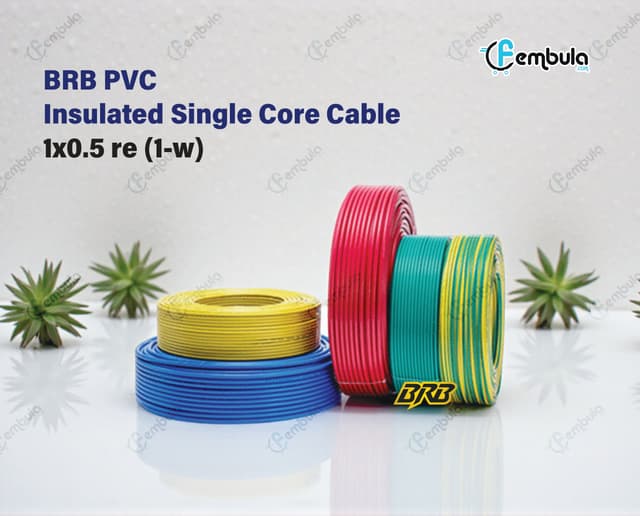 BRB PVC Insulated Single Core BYA Cable 1x0.5 re (1-watt)