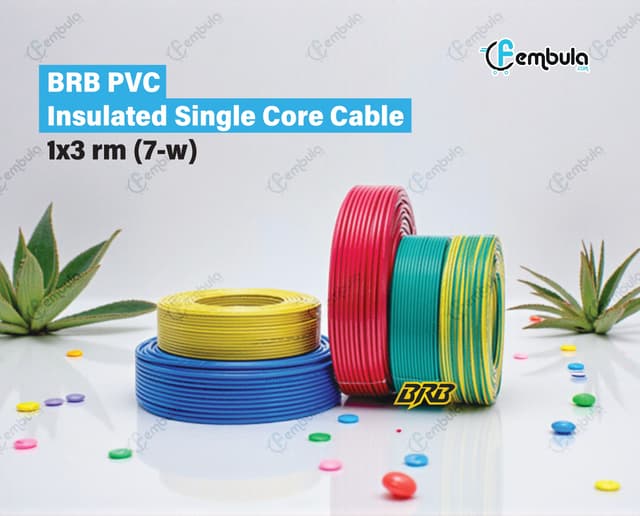 BRB PVC Insulated Single Core BYA Cable 1x3.0 rm (7-wire)