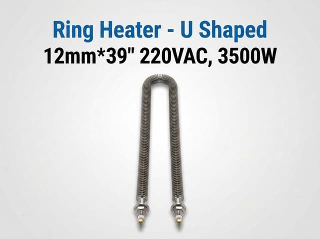 12mm × 39 Inch U Shaped Ring Heater 220VAC 3500W – Industrial Electric Heating Element