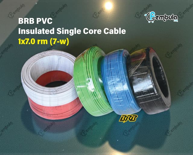 BRB PVC Insulated Single Core BYA Cable 1x7.0 rm (7-wire)