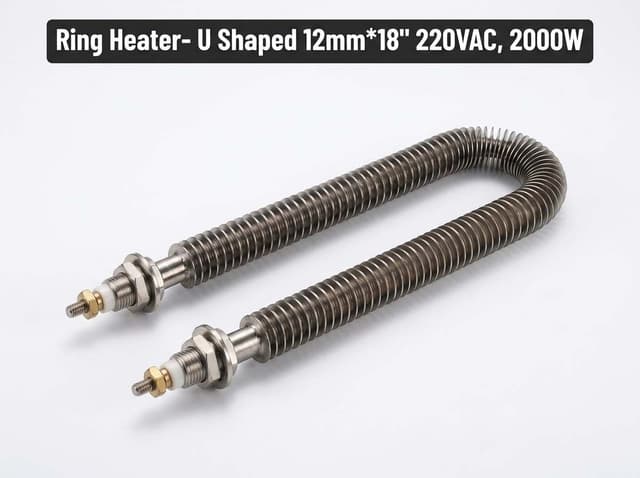 12mm × 18 Inch U Shaped Ring Heater 220VAC 2000W – Industrial Electric Heating Element