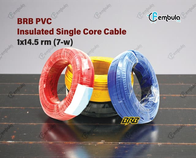 BRB PVC Insulated Single Core BYA Cable 1x14.5 rm (7-wire)