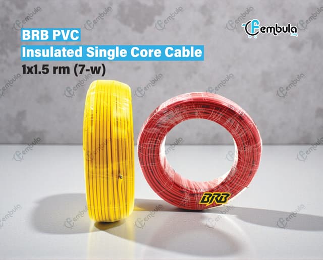 BRB PVC Insulated Single Core BYA Cable 1x1.5 rm (7-wire)