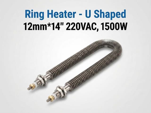 12mm × 14 Inch U Shaped Ring Heater 220VAC 1500W – Industrial Electric Heating Element