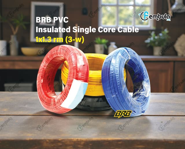 BRB PVC Insulated Single Core BYA Cable 1x1.3 rm (3-wire)