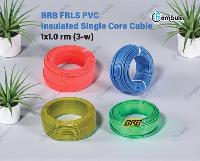 BRB FRLS PVC Insulated Single Core BYA Cable 1x1.0 re (1-watt)